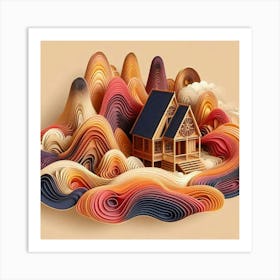 House In The Mountains Art Print