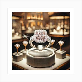 Pink Diamond Engagement Ring 1 Art Print