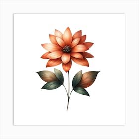 Dahlia Flower 2 Art Print