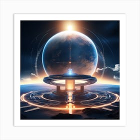 Futuristic Space Station 17 Art Print