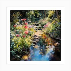 Nature's Canvas: Giverny Garden Tales Art Print