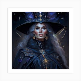 Witch In A Hat 1 Art Print