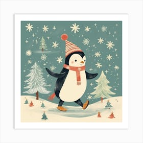 Christmas Penguin 2 Art Print