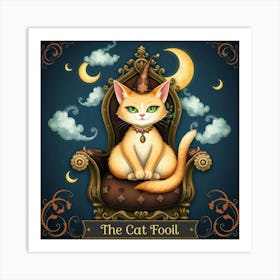 Flux Schnell A Whimsical Illustration Of The Cat Fool A Mystic 2 Art Print