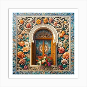 Window With Flowers 6 Art Print