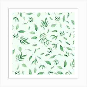 Watercolor Leaves Art Print