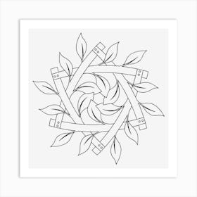 Leaf Mandala 06 Art Print