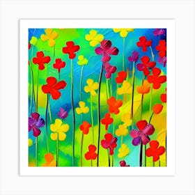 Colorful Flowers Art Print