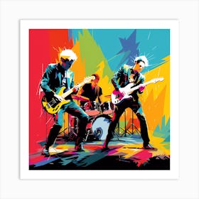 Pop Art style Rock Band Art Print
