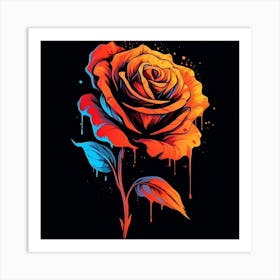 Dripping Rose 4 Art Print