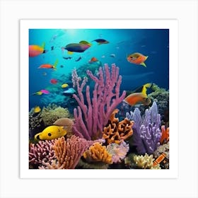 A Serene Underwater Scene Art Print