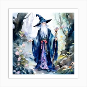 Forest Wizard Art Print