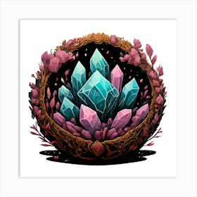 Crystals In A Circle Art Print