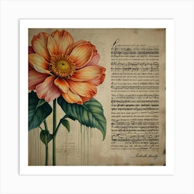 Flower Of Music 1 Art Print