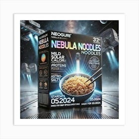 Neoguri Nebula Noodles Scifi Art Print