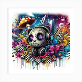 Psychedelic Panda 15 Art Print