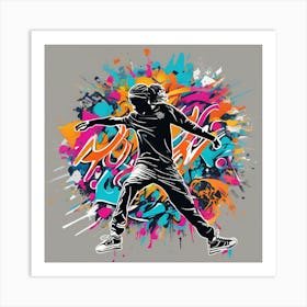 Graffiti Dancer 1 Art Print