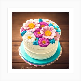 Daisy Cake Art Print