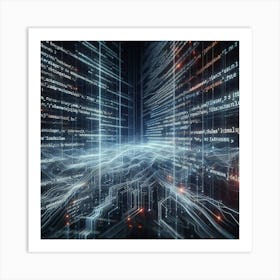 Abstract Computer Code Art Print