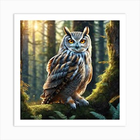 Owl In The Forest 151 Art Print