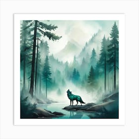 Howling Wolf Art Print