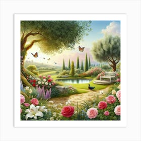 Garden of Peace-2 Art Print