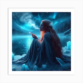 Ice Girl Art Print