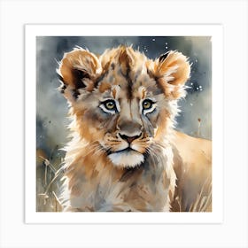 Lion Cub Art Print