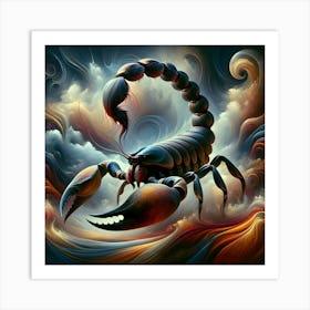Mystic Scorpion: A Surreal Journey into Scorpio's Realm Art Print