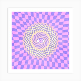 All Seeing Eye in groovy style Art Print