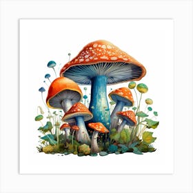 Mushroom Painting 9 Art Print