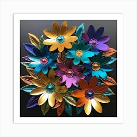 Colorful Flowers 1 Art Print