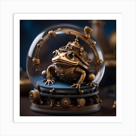 Steampunk Frog Art Print