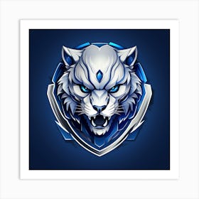 Wolf Mascot Logo Art Print