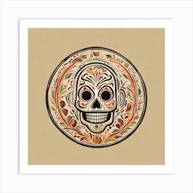 Day Of The Dead Skull 63 Art Print