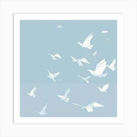 Origami Birds 10 Art Print