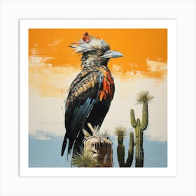 Cactus Bird 2 Art Print