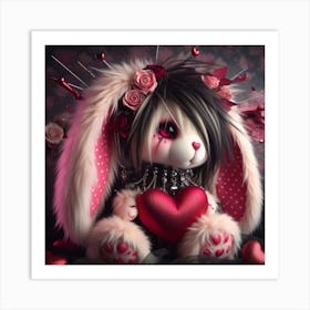 Valentine Bunny 3 Art Print