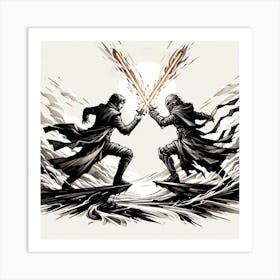 Sci-Fi Duel Art Print