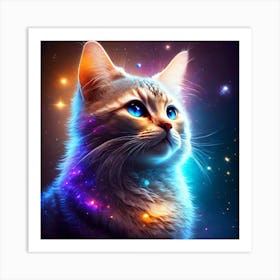 Cat In Space Art Print