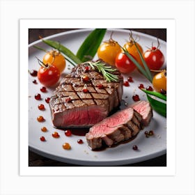 Steak On A Plate 6 Art Print