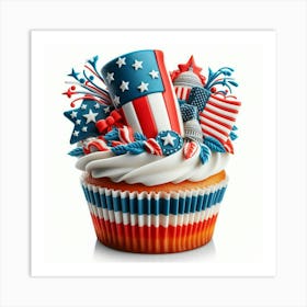 Patriotic Cupcake 2 Art Print