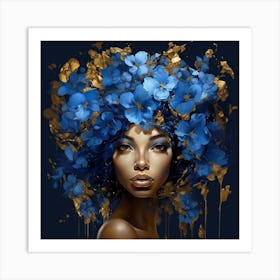 Blue Flowers 5 Art Print