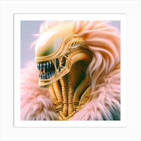 Alien Portrait Yellow 13 Art Print