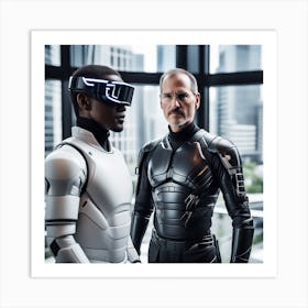 Two Men In Futuristic Suits 7 Art Print