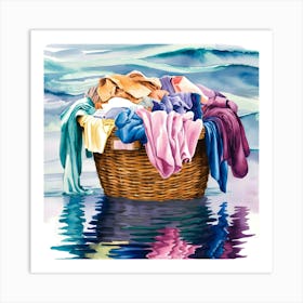 Laundry Basket Art Print