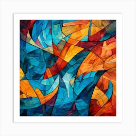 Abstract Stained Glass Background 1 Art Print