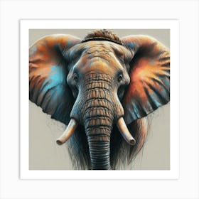 Elephant Head Art Print