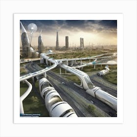 Futuristic Cityscape 144 Art Print