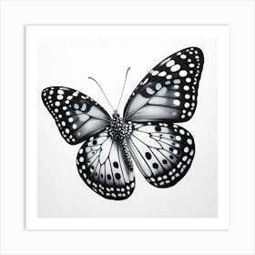 Butterfly Pencil Drawing I Art Print